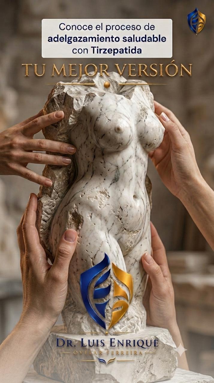 Escultura femenina de mármol representando la transformación corporal saludable